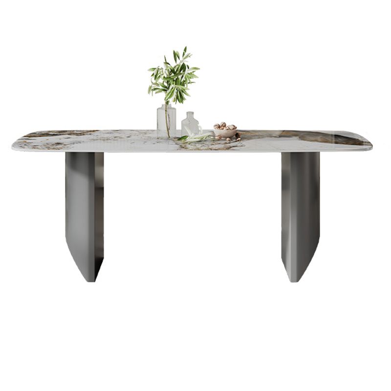 Rectangular Dining Table Set 1/2/5/7 Pieces White Stone Dining Set for Kitchen