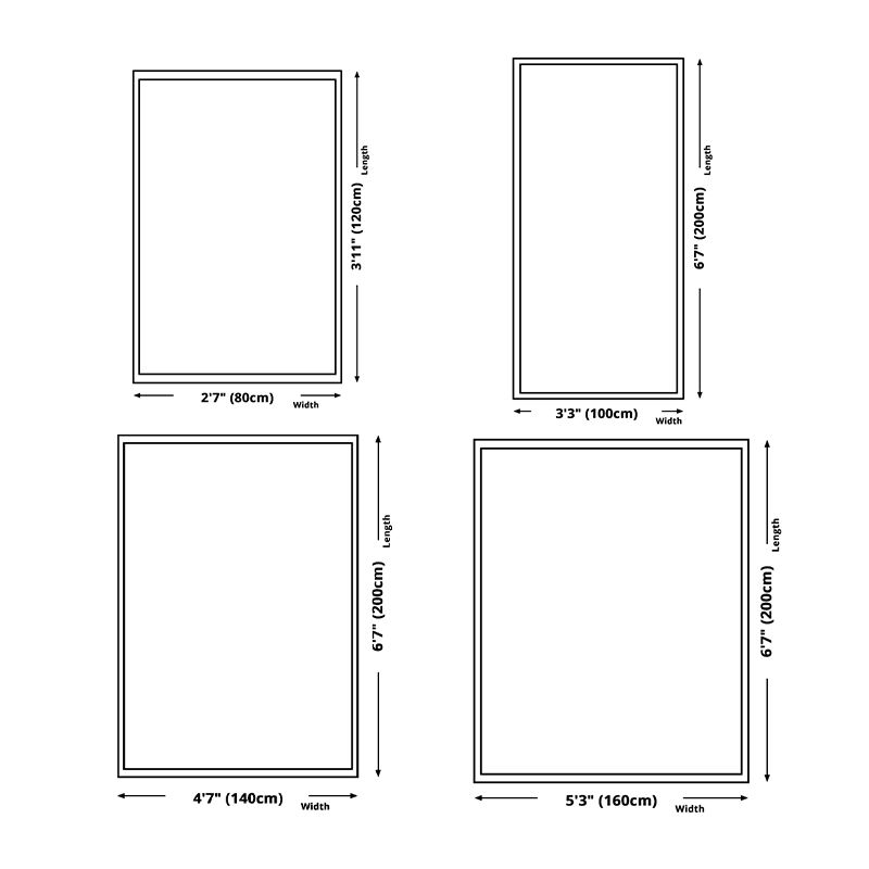 Chic Modern Area Carpet Geometric Print Polyester Area Rug Non-Slip Backing Rug for Home Decor