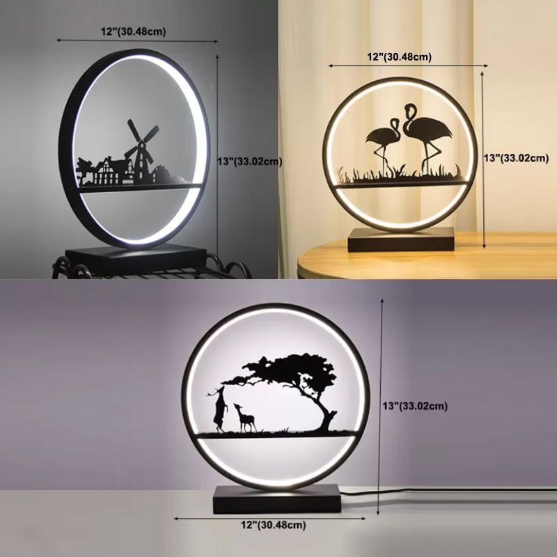 Modern Metal Table Lamp 1-Light LED Desk Lamp for Living Room