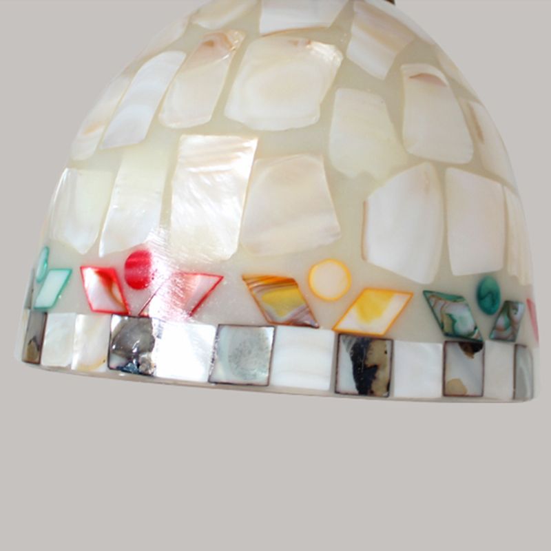 Lustre en bronze en vitrail
