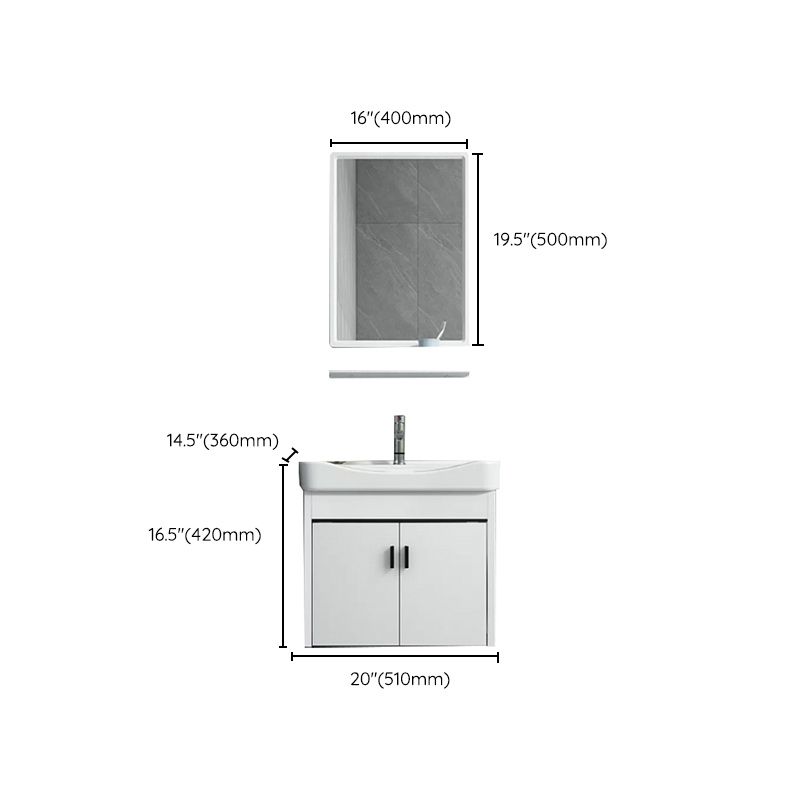 Wall-mounted Bathroom Vanity Modern Single-Sink Space Saver Vanity