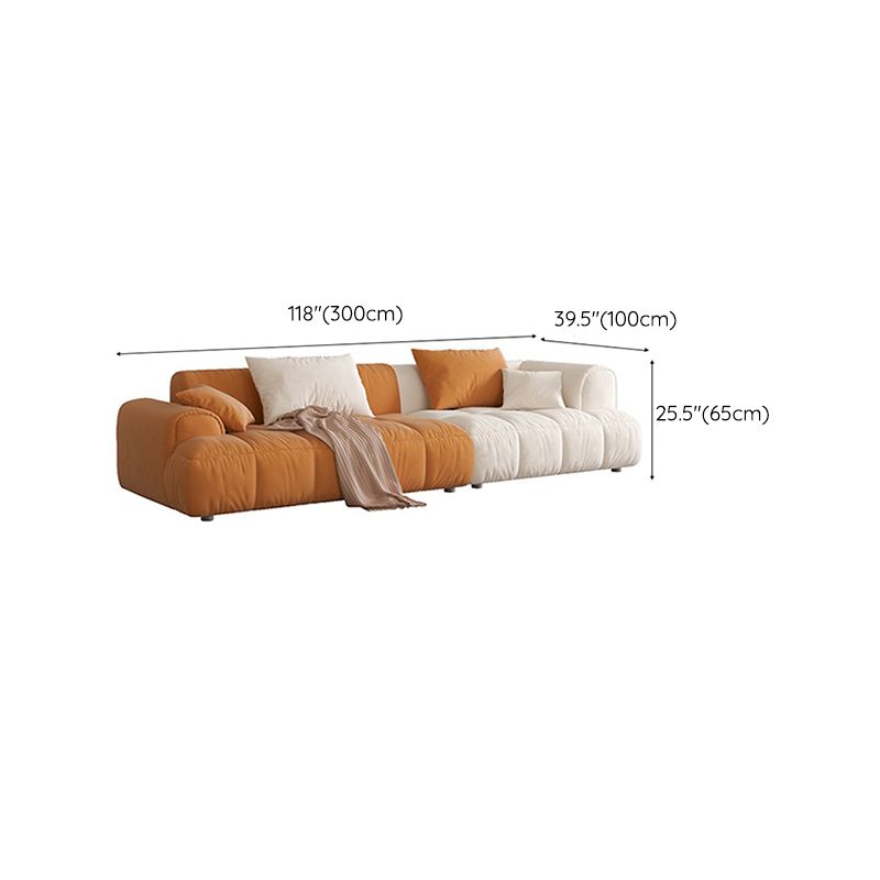 25.6" H Scandinavian Sectional Sofa L-Shape Fabric Sectional