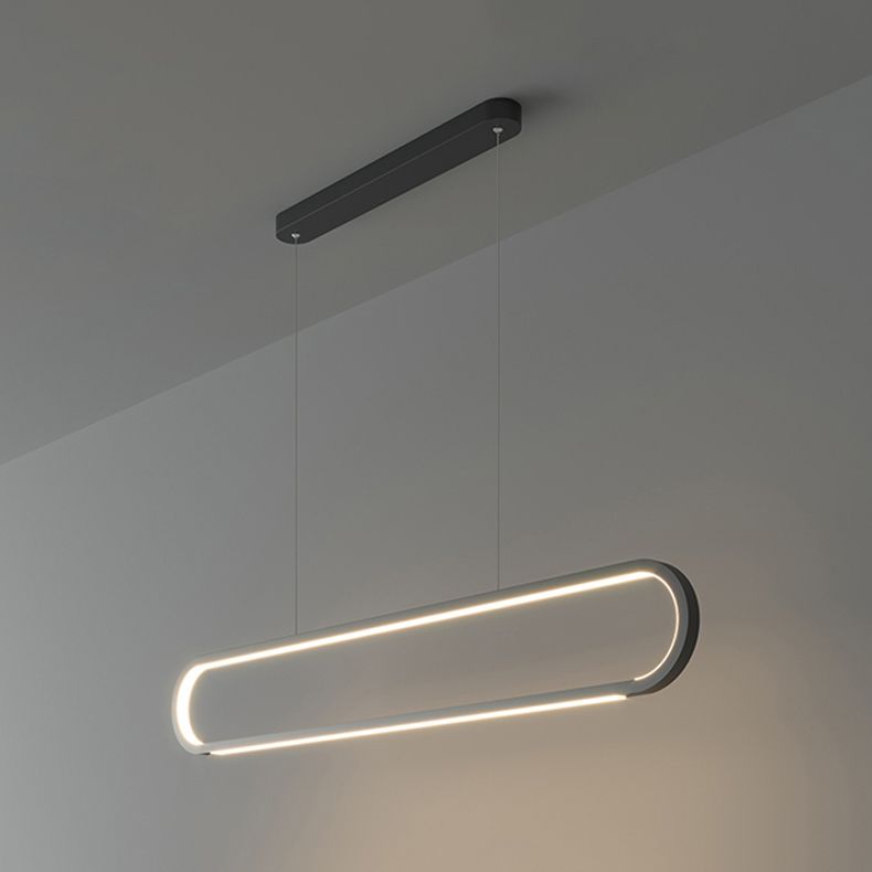 Linear Shape Island Pendants Contemporary Style Metal 2 Light Island Pendant Lights