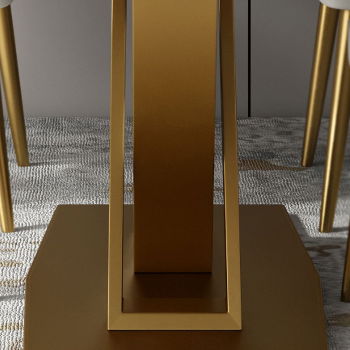 Luxurious Sintered Stone Top Dining Set Rectangular 1/4/5/7 Pieces Dining Room Table Set