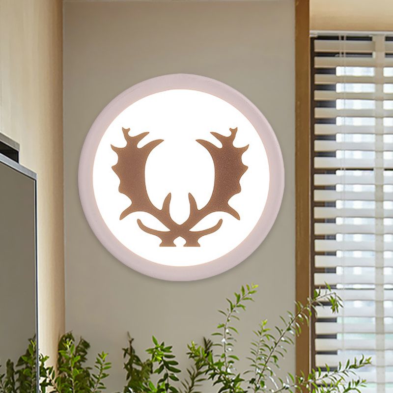 Corne nordique Corne de cerf / tête murale luminaire acrylique LED MUR LED Éclairage en blanc