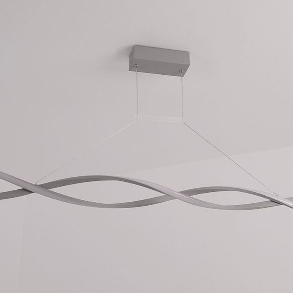 Moderne lineaire kroonluchter verlichtingsarmaturen Metallic Hanging Light Kit voor restaurant