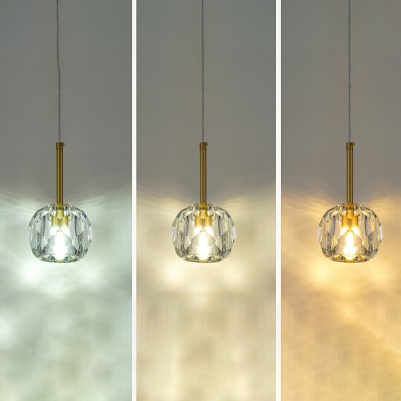 Forme rond Crystal Hanging Light Modern Style Multi Lights Assemblées de luminaires suspendus