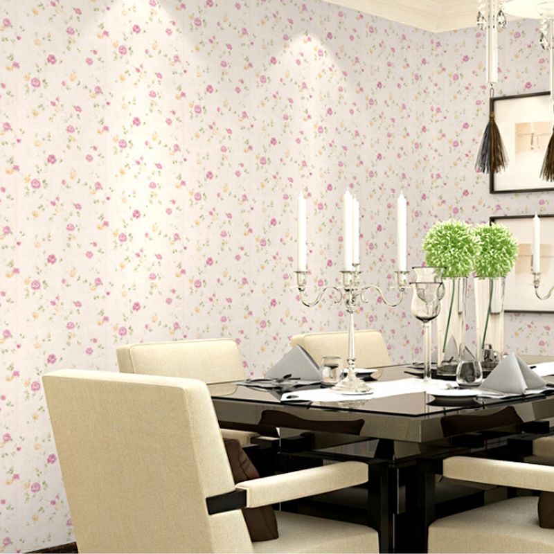 Multi-Colored Romantic Countryside Wallpaper with Dense Flower Design, Non-Pasted, 57.1 sq ft.