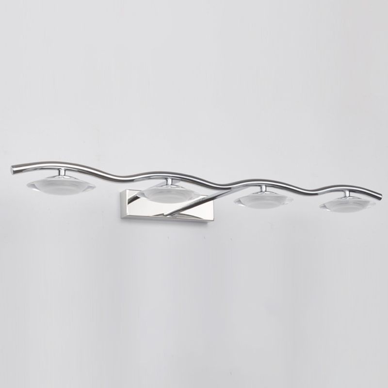 Chrome Wall Lamp Sconce Modern Acrylic Sconce Light Fixture for Bathroom