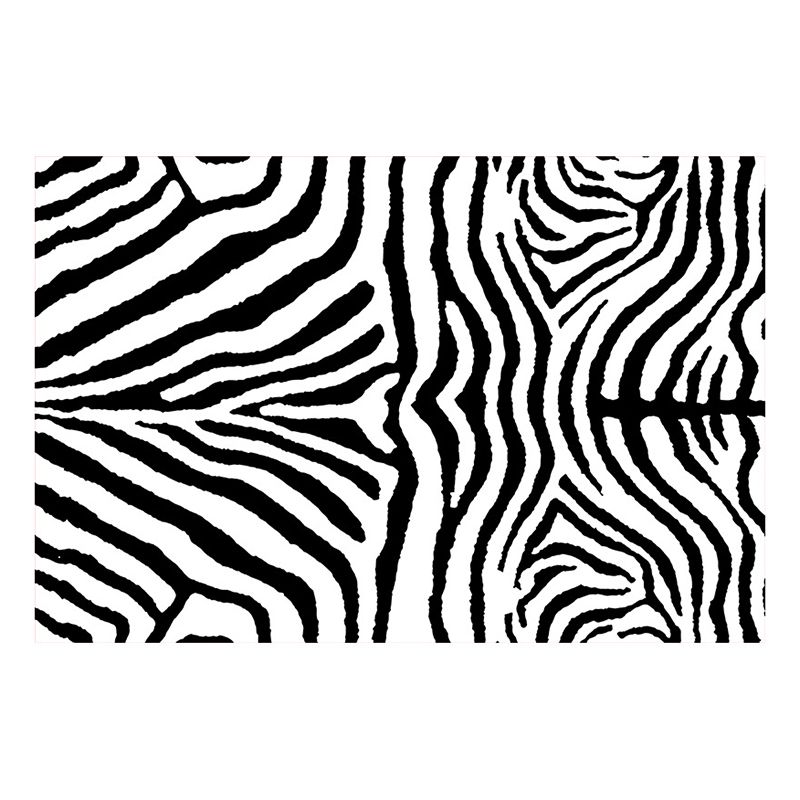 Schwarzer Tier Streifen Teppich Polyester Moderner Teppich Waschbar Teppich für Salon Room