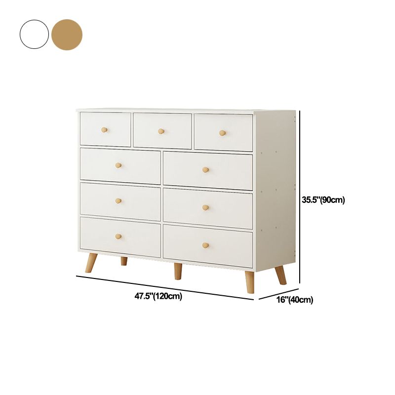 Contemporary Accent Chest with Drawers Wooden Straight Legs Chest