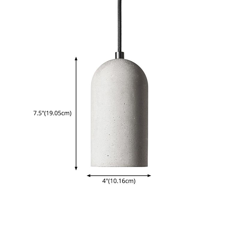 Modern Cement Pendulum Light 1-Light hangend plafondlicht voor eetkamer