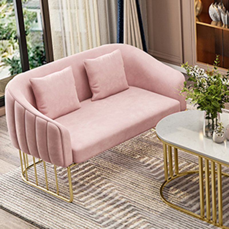 25.59" W x 29.52" H Velvet Tuxedo Arm Sofa Contemporary Standard Sofa with Tight Back