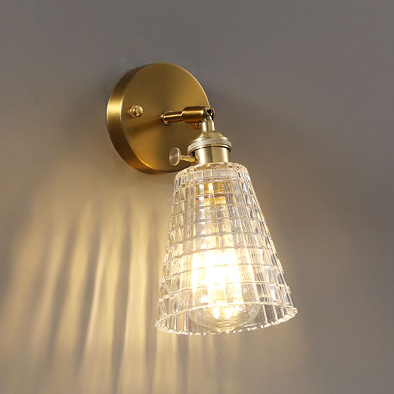 Glass Geometric Wall Sconce Lighting Industrial Style 1 Light Wall Mounted Light