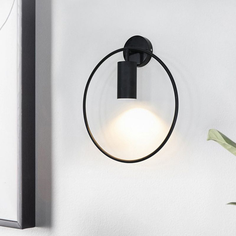Post-Modern Wall Sconce Pivot Shade Sconce Lamp with Metal for Bedroom