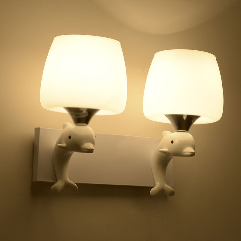 Contemporary Simplicity Wall Sconce Lights Dolphin Shape Light for Bedroom
