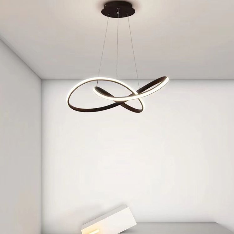 Modern Linear Pendant Lighting Fixtures Silica Gel Hanging Light Kit