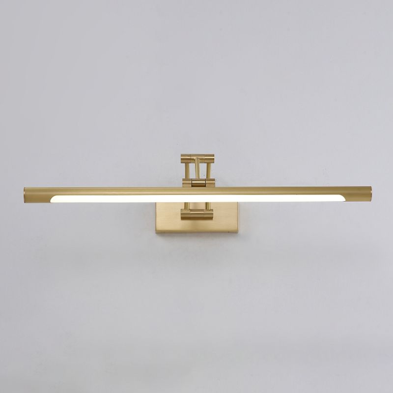 Metal Linear Shape Wall Mount Lighting Modern 1 Light Mirror Wall Mounted Light Fixture