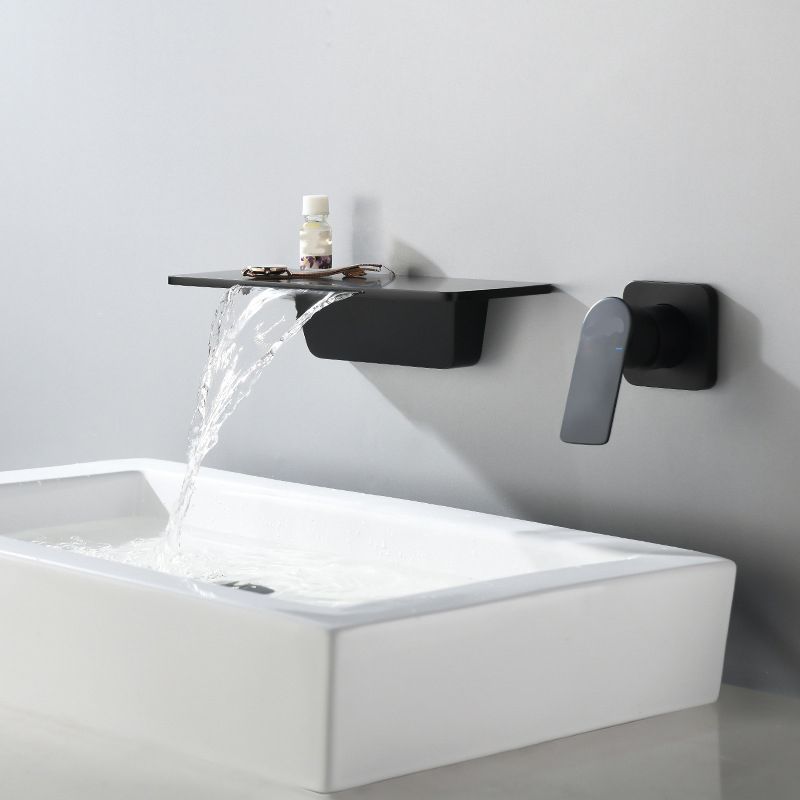 Full Copper Recessed Basin Faucet Bathroom Hot and Cold Single Handle Wall Mounted Faucet