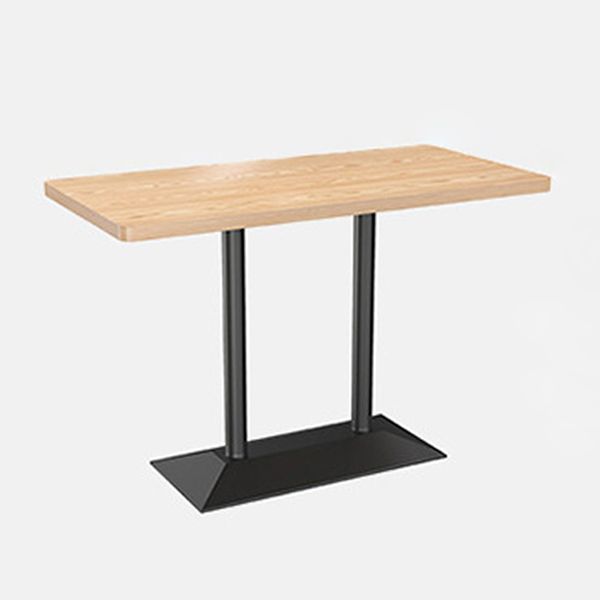 Industriële stijl houten eettafel bruine tafel met zwart frame voor eetkamer