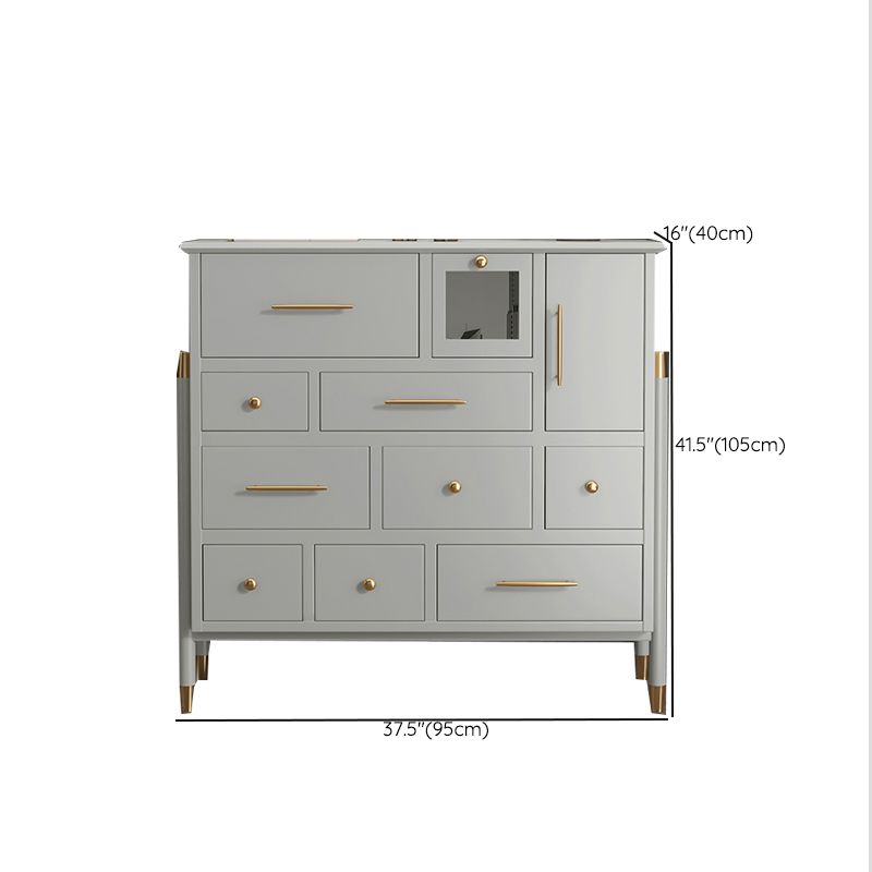Wooden Storage Chest Dresser Contemporary Glam Dresser with Drawers