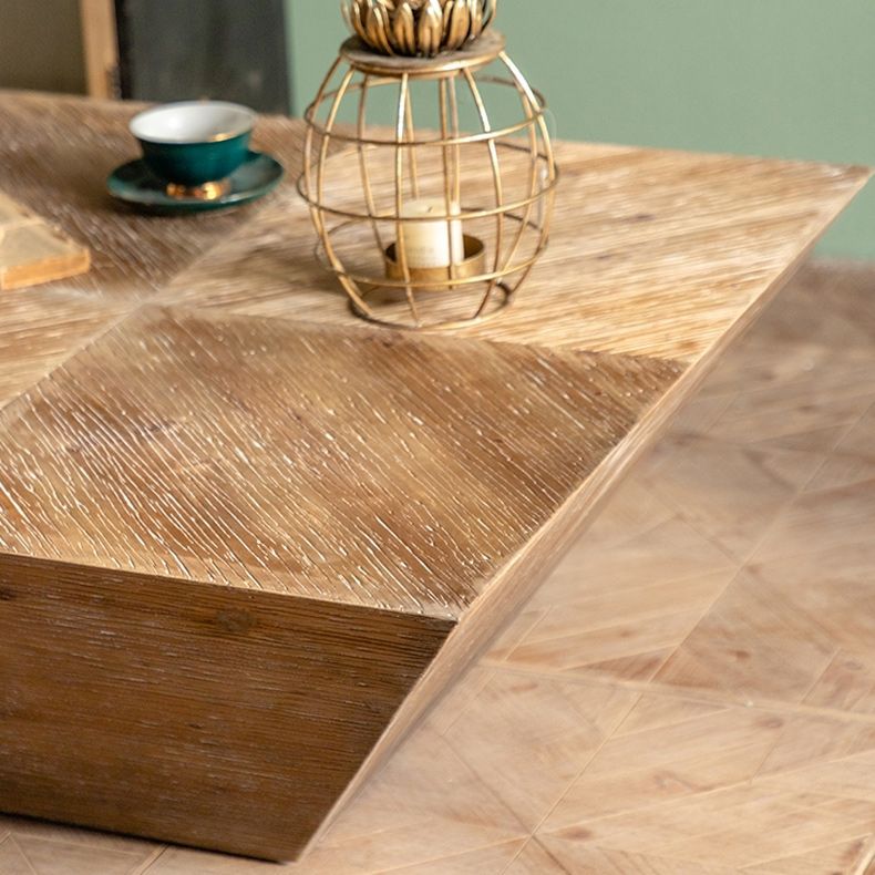 Scandinavian Square Coffee Table Wooden Cocktail Table for Living Room