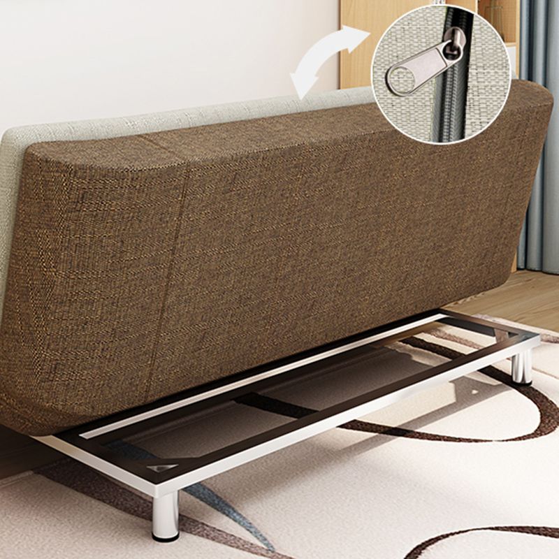 74.80 "W √ó 35.43" d √ó 35.43 "H Keks Back -Leinen -Armless -Sofa mit faltbarem