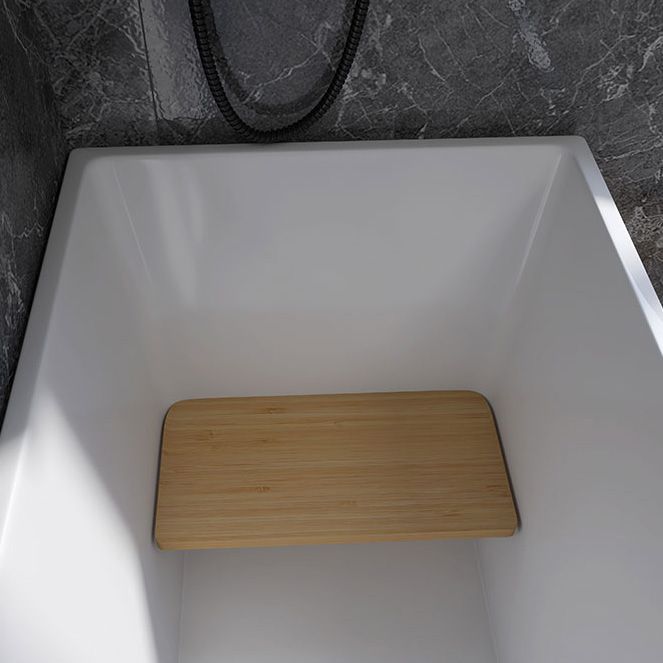 Modern Rectangular Acrylic Bathtub Freestanding Soaking Center Bath (Board not Included)