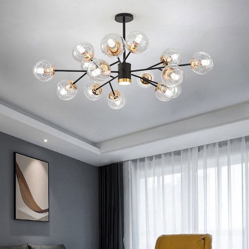Contemporary Wrought Iron Hanging Chandelier Ceiling Hanging Light Fixture