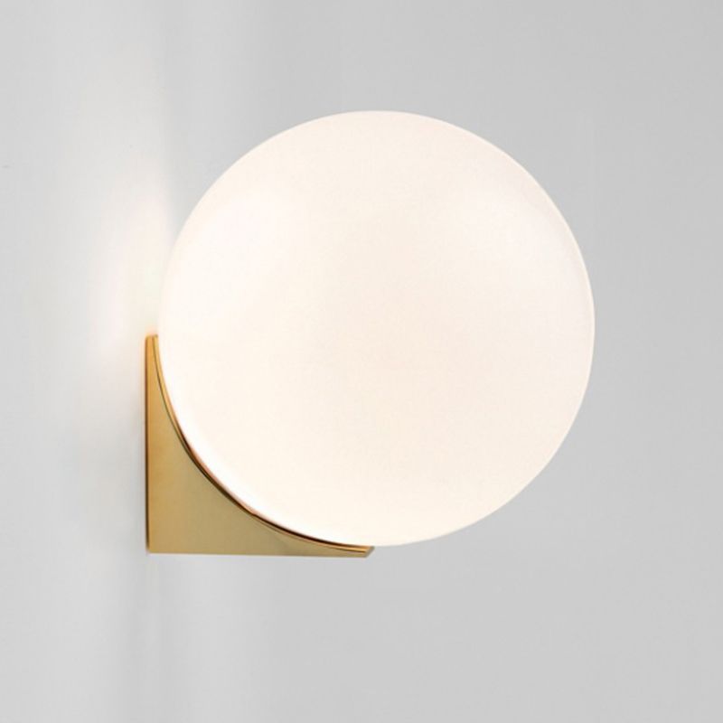 Luz de pared de matrimonio de 1 luces de 1 luces apliques de vidrio de estilo minimalista nórdico