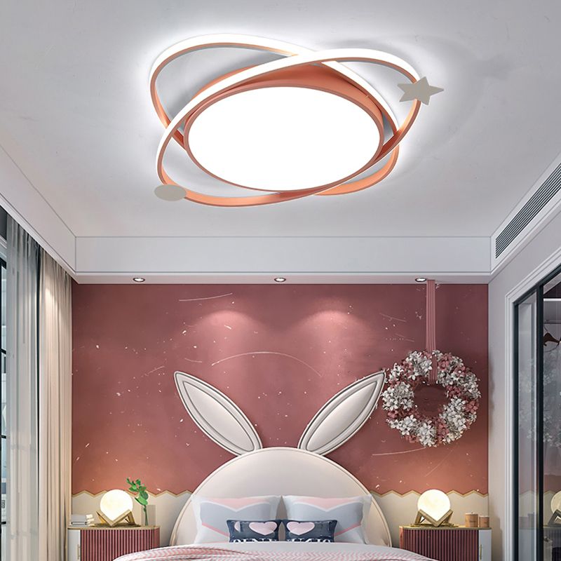 Ovale Deckenleuchte, moderne LED-Deckenleuchte aus Metall für Schlafzimmer