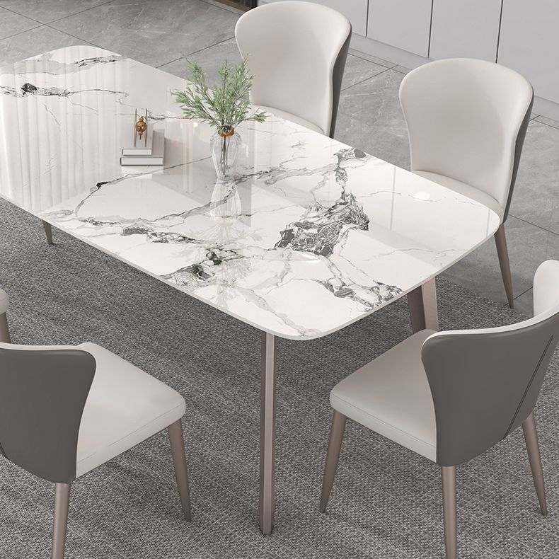 Designer Style Sintered Stone Top Dining Set Rectangle 1/4/5/7 Pieces Dining Table Set