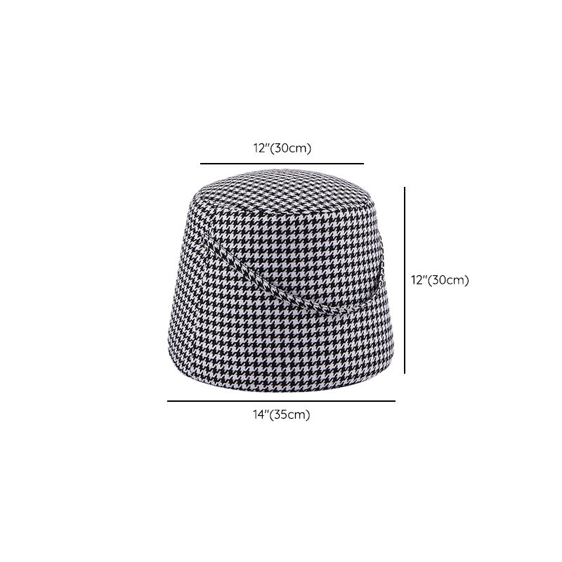 Fabric Standard Stool Modern Style Simple Household Round Footstool