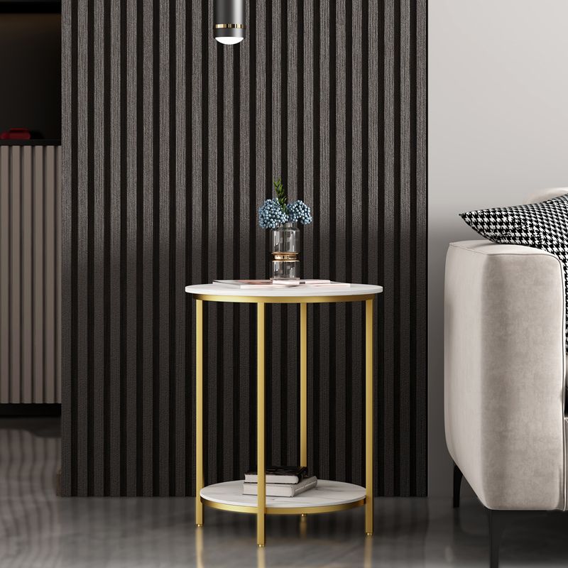 Minimalist Slate Side End Table 4 Legs Side End Table for Living Room