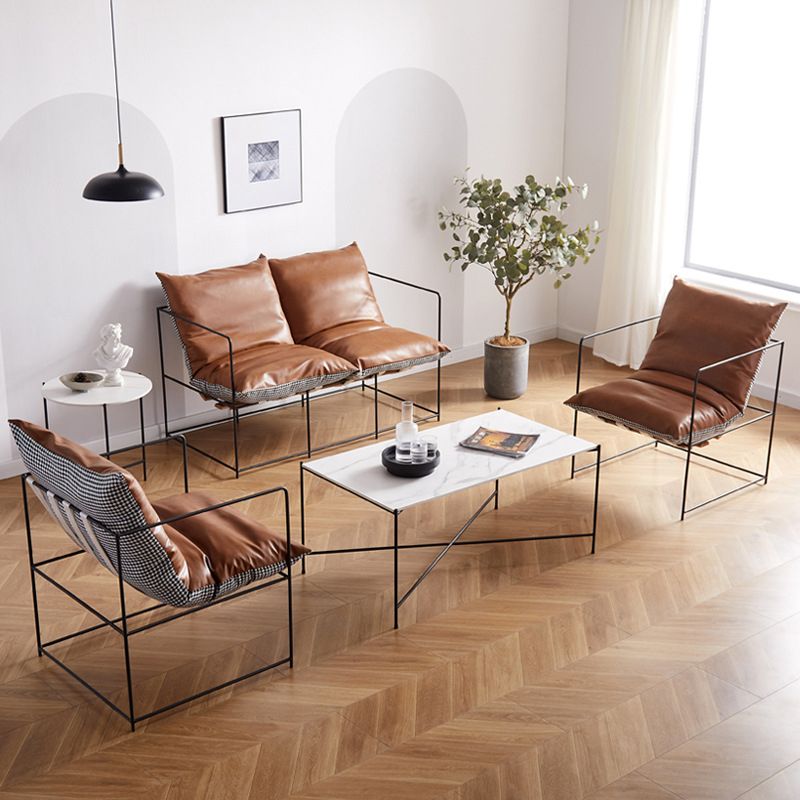 Arm Chair 26.77" L x 26.77" W x 26.77" H  Accent Armchair with Pillow Back