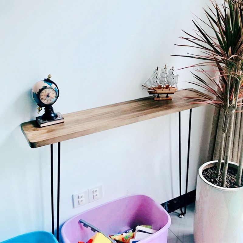 Contemporary Console Table Pine Solid Wood Rectangle Console Table