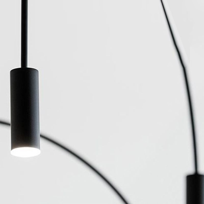 Modern Style Island Light Cylindrical Shade Chandelier Light for Dining Room