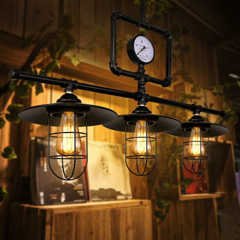 Industrial Vintage Pipe Chandelier Multi Light Pendant Old Bar Light Coffee Shop Light