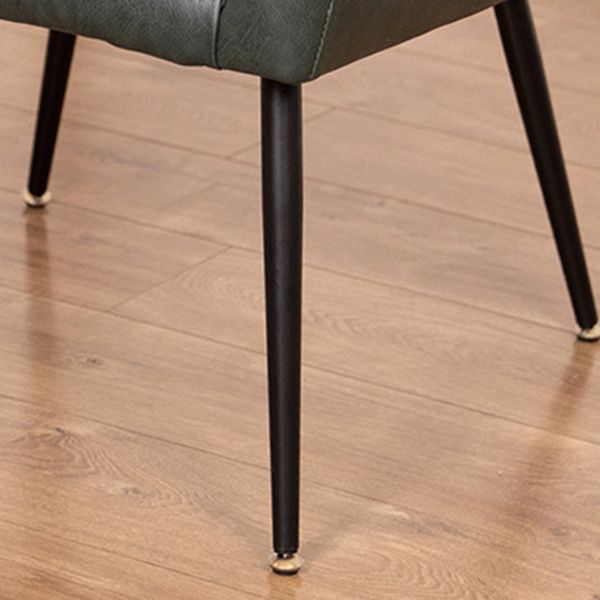Contemporary Chairs Kitchen Parsons Dining Armchair with Carbon Steel Legs