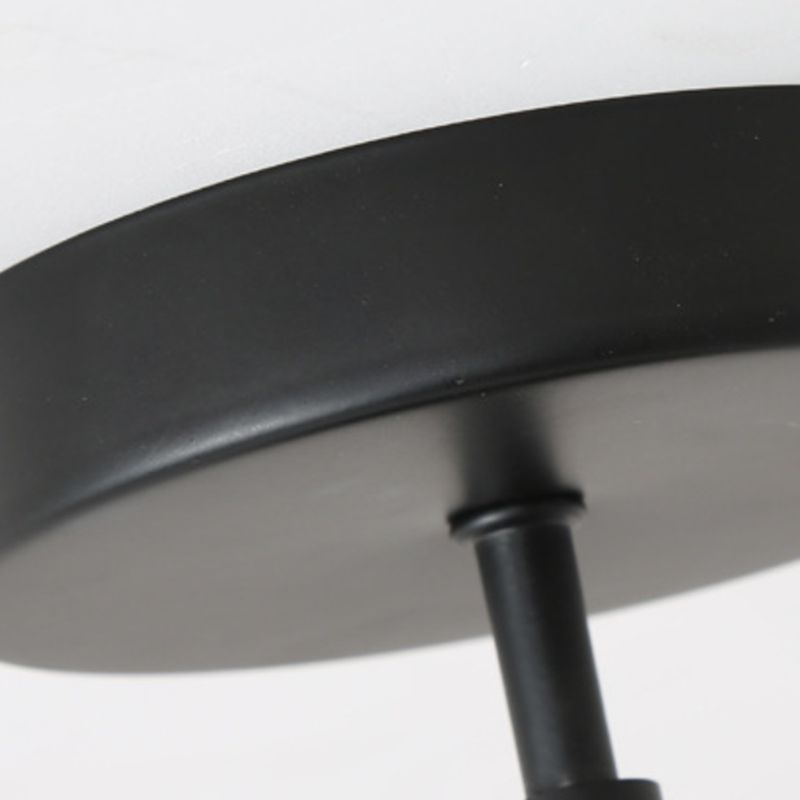Contemporary Black Ceiling Light Globe Flush Mount Lighting for Home