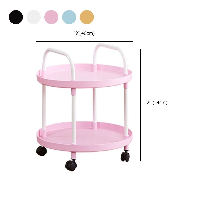 Modern Accent Side Table Round Metal Living Room Corner Table