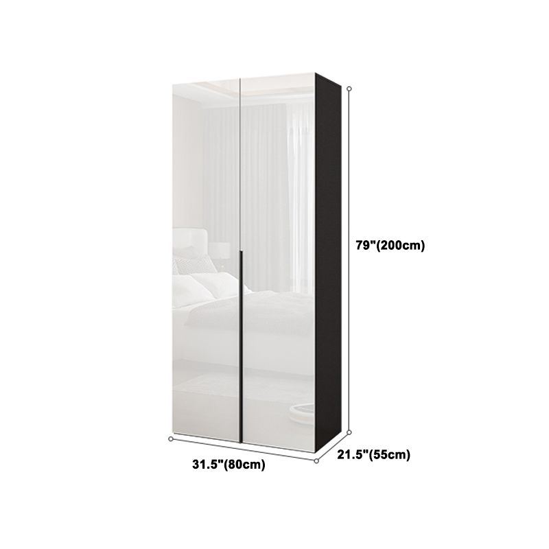 Engineered Wood Wardrobe Armoire Contemporary Storage Cabinet