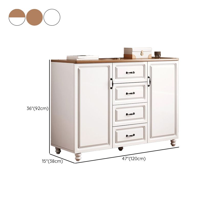 American Traditional Combo Dresser Wood Storage Chest with Drawers for Bedroom