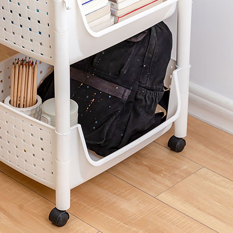 14" Wide Bookshelf Contemporary Style Bookcase with Casters for Home Office