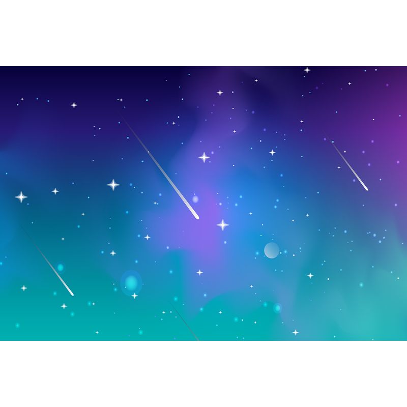 Cartoon Universe Illustration Mural Wallpaper Environment Friendly Indoor Wall Mural