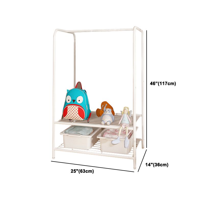 Contemporary Metal Wardrobe Cloth Rod Included Wardrobe Closet for Bedroom