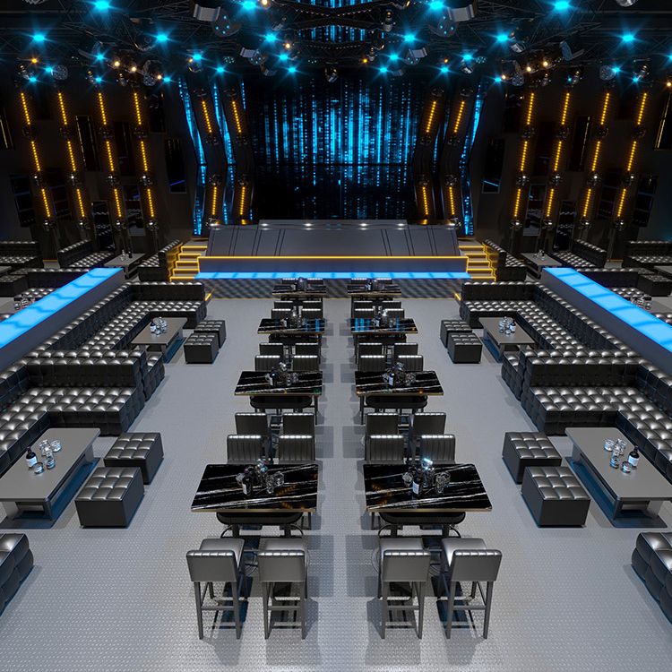 Industrial Style Bar Height Table Black Bar Dining Table with Storage