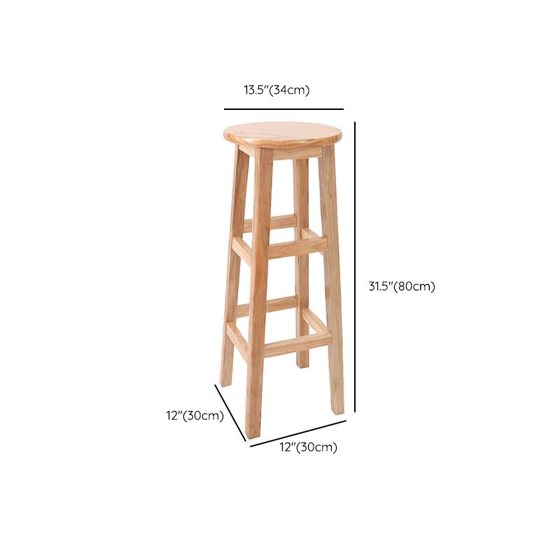 Modern Style Bar Stool Rubberwood Counter Stool for Dining Room