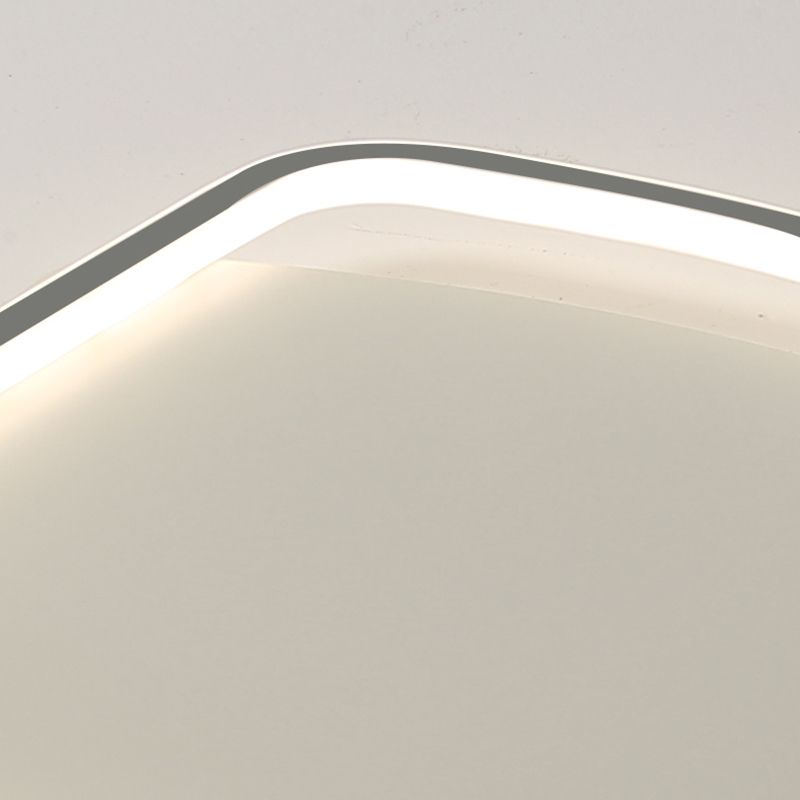 Minimalism Metal Flush Mount 1-Light Squared Flush Ceiling Light for Living Room