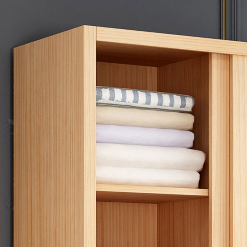 Modern Wardrobe Armoire Solid Wood Wardrobe Cabinet with Doors